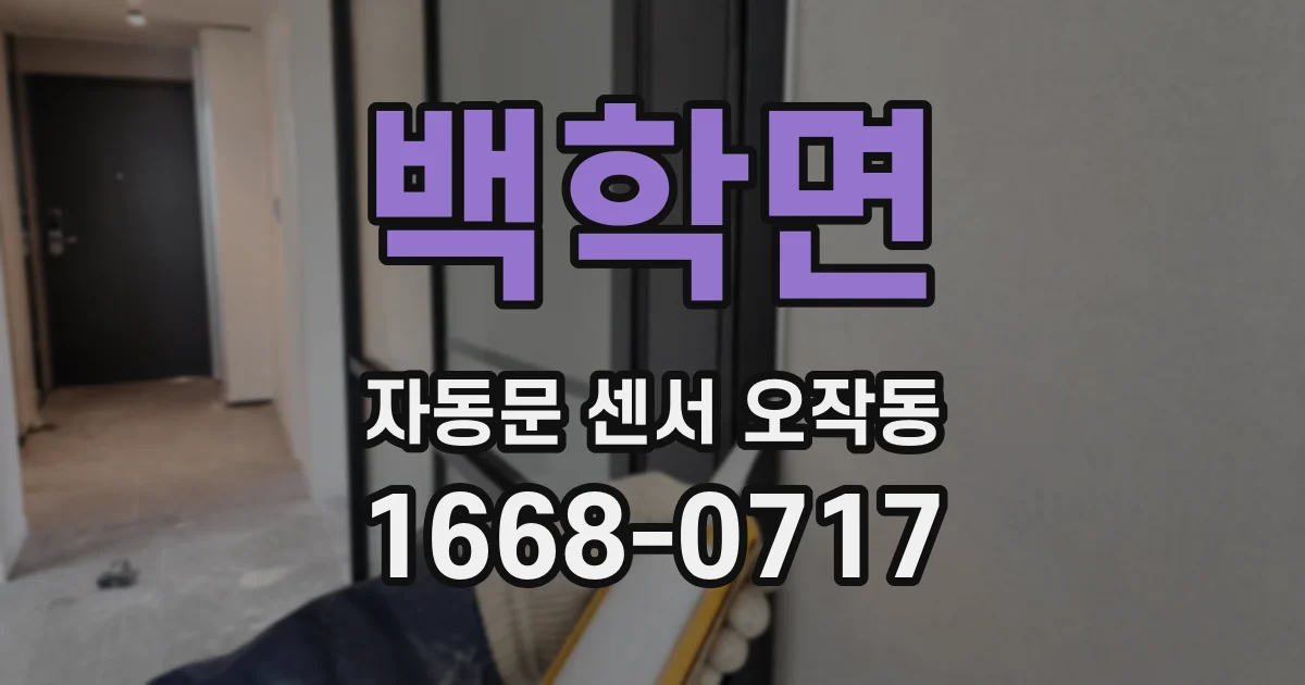 백학면 자동문 센서 오작동