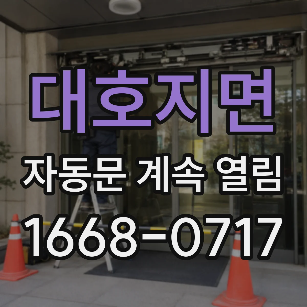대호지면 자동문 계속 열림