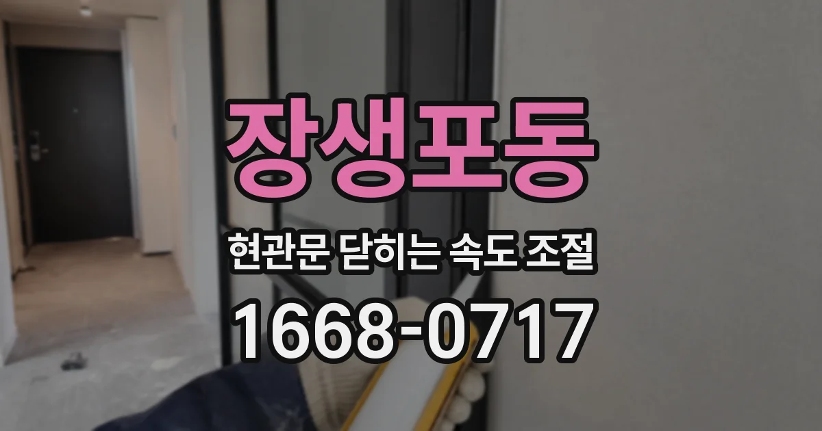 장생포동 현관문 닫히는 속도 조절