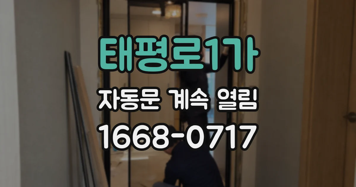 태평로1가 자동문 계속 열림