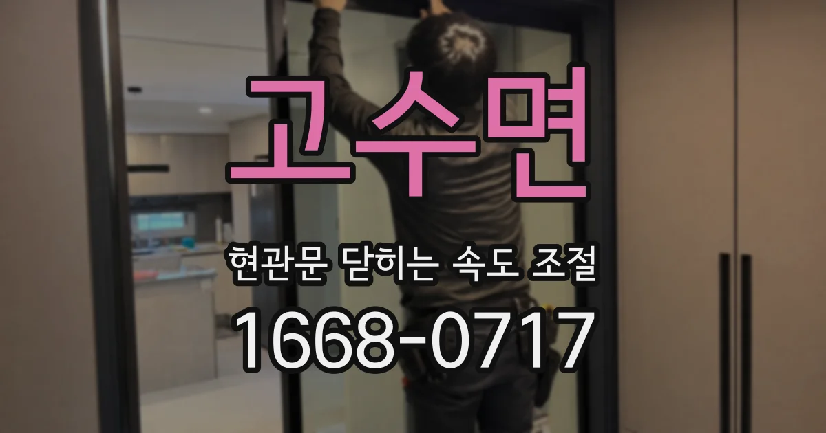 고수면 현관문 닫히는 속도 조절