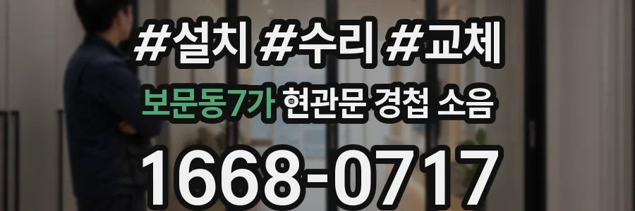 보문동7가 현관문 경첩 소음
