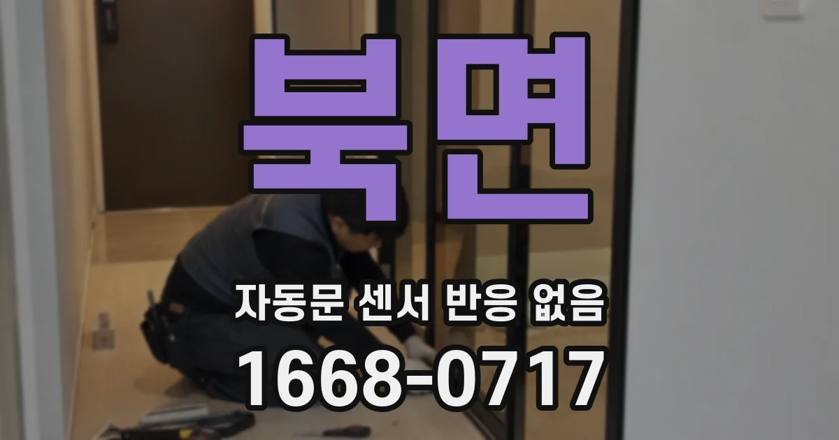 북면 자동문 센서 반응 없음