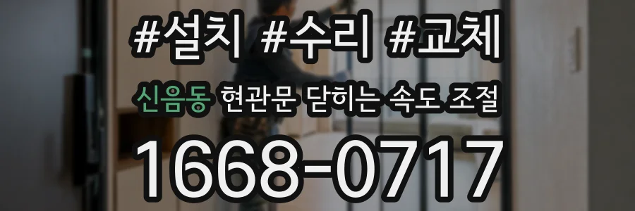 신음동 현관문 닫히는 속도 조절