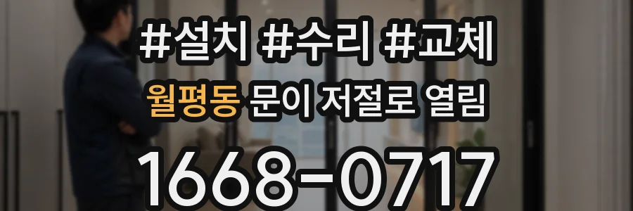 월평동 문이 저절로 열림