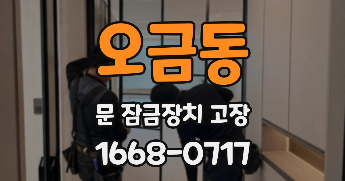 오금동 문 잠금장치 고장