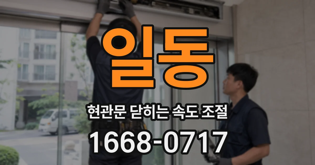 일동 현관문 닫히는 속도 조절