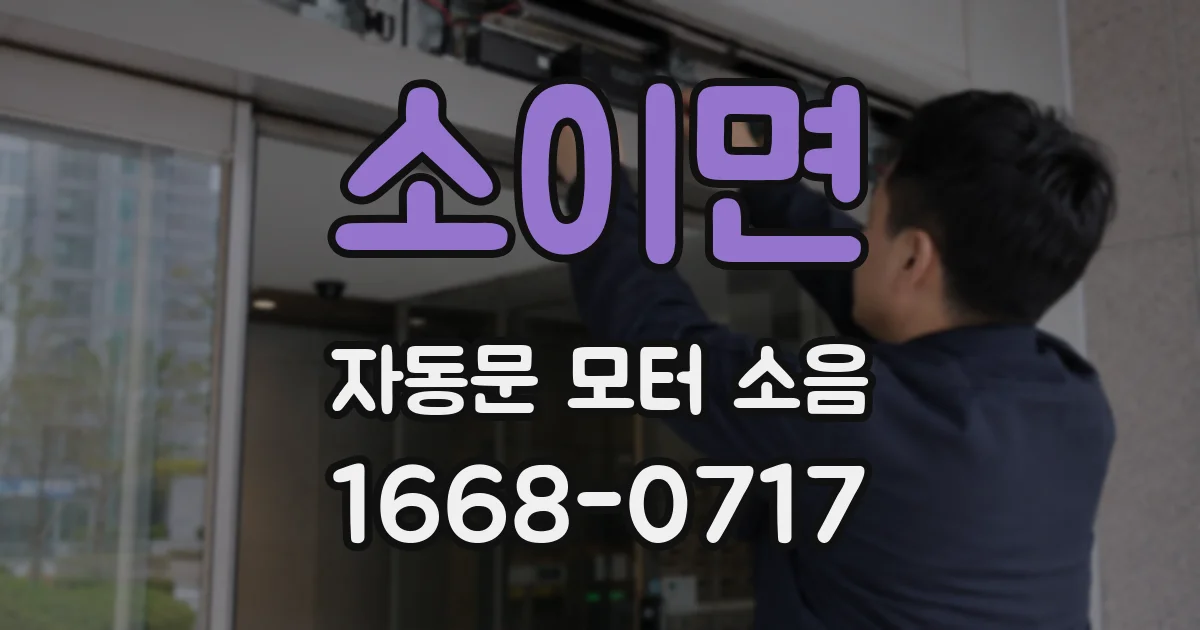 소이면 자동문 모터 소음