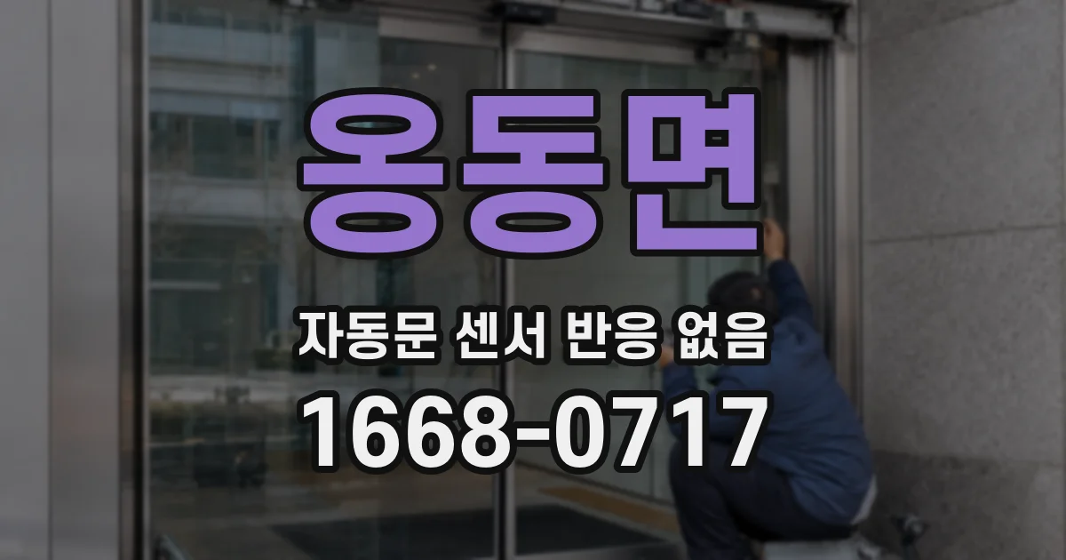 옹동면 자동문 센서 반응 없음