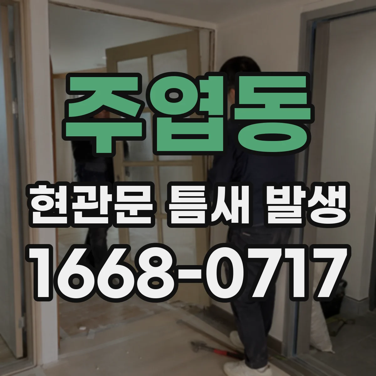 주엽동 현관문 틈새 발생