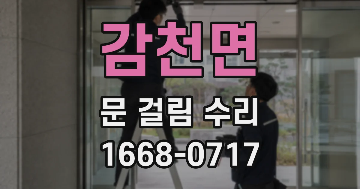 감천면 문 걸림 수리
