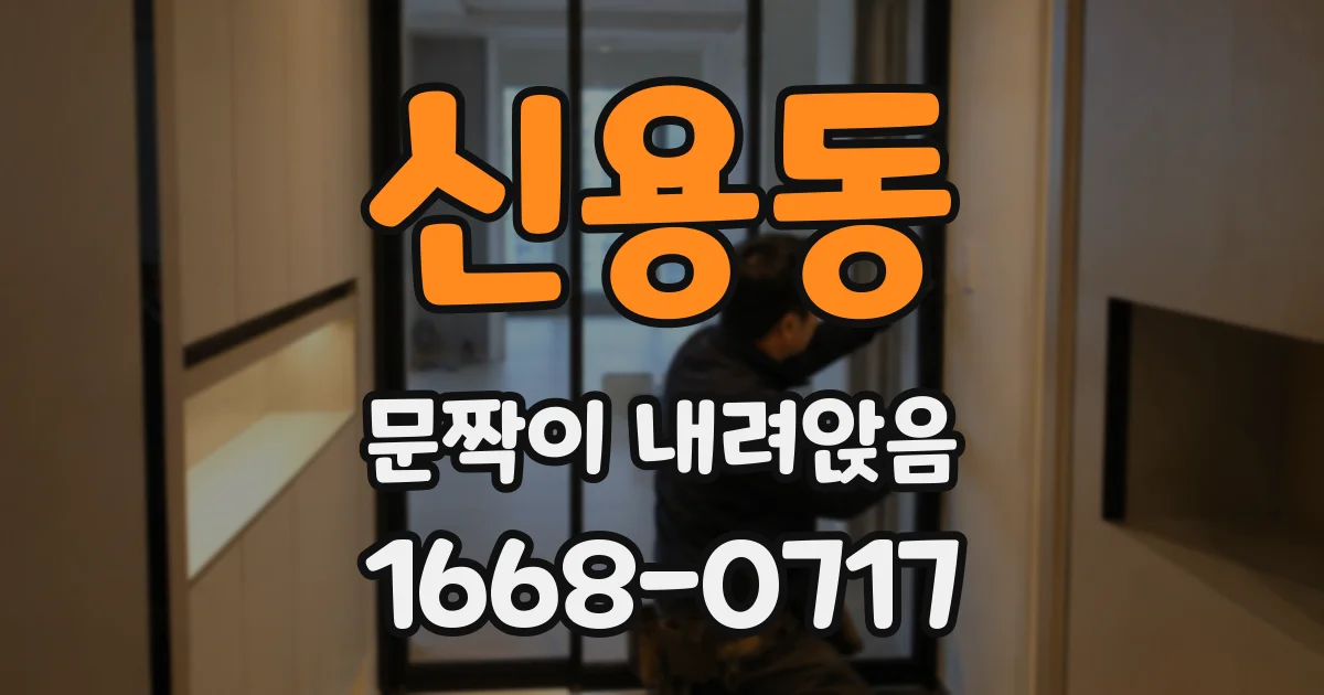 신용동 문짝이 내려앉음