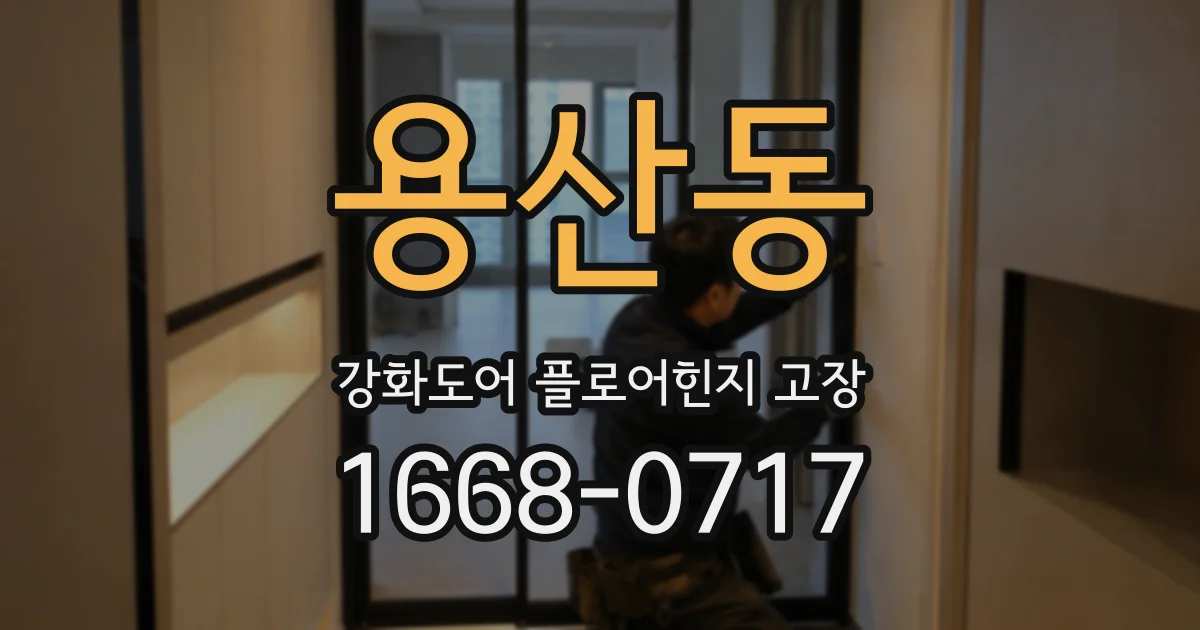 용산동 강화도어 플로어힌지 고장