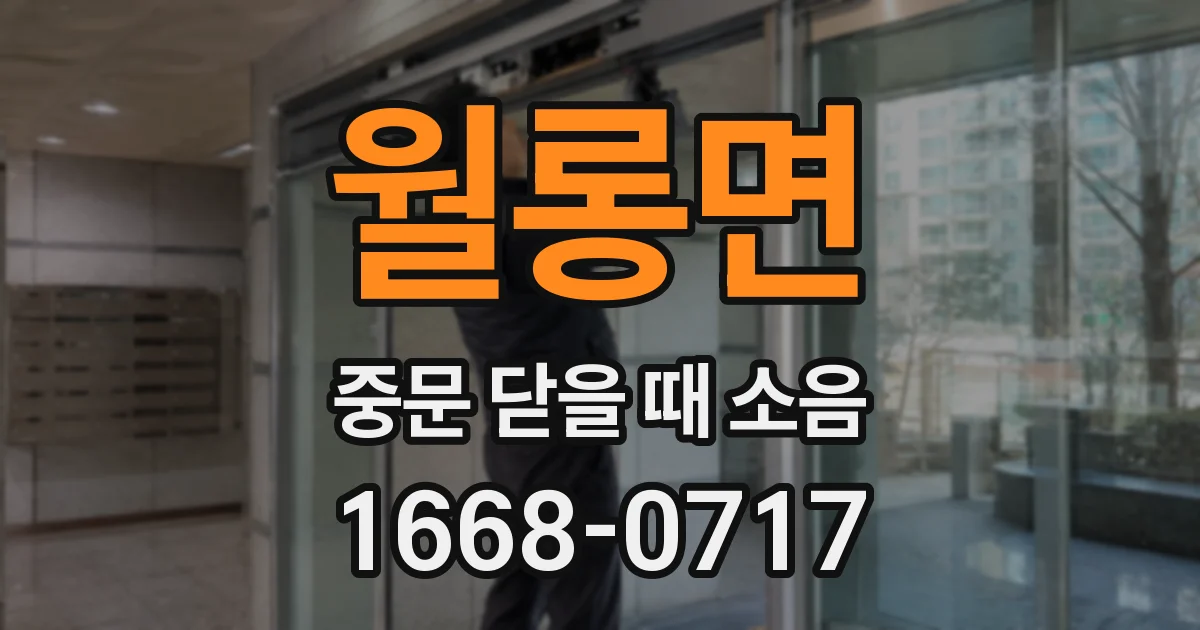 월롱면 중문 닫을 때 소음