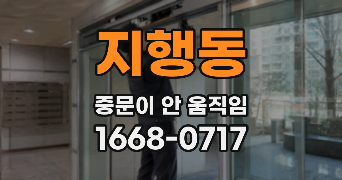 지행동 중문이 안 움직임