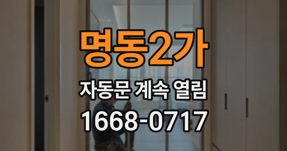 명동2가 자동문 계속 열림