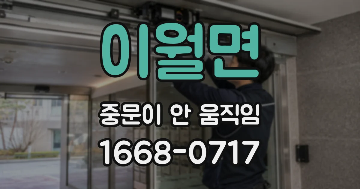 이월면 중문이 안 움직임