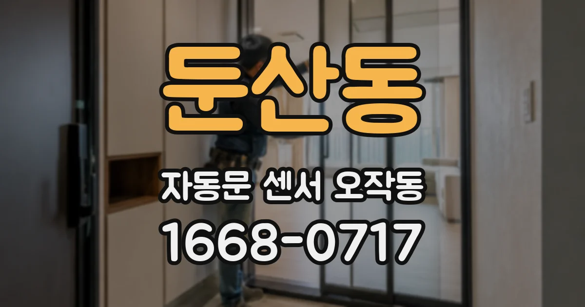 둔산동 자동문 센서 오작동