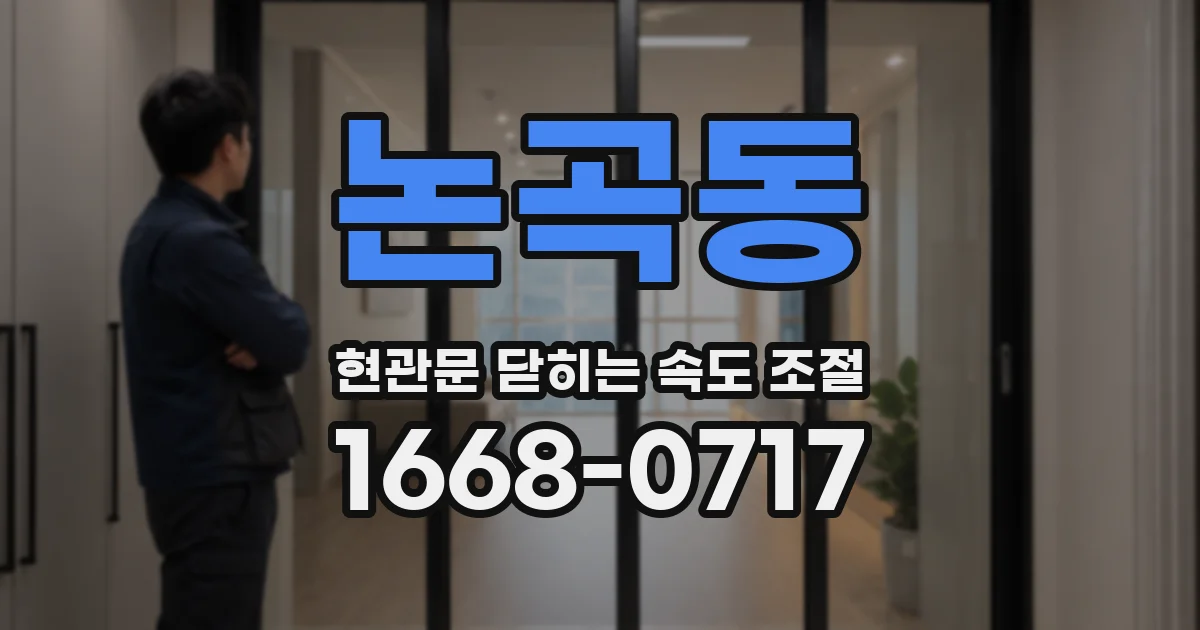 논곡동 현관문 닫히는 속도 조절