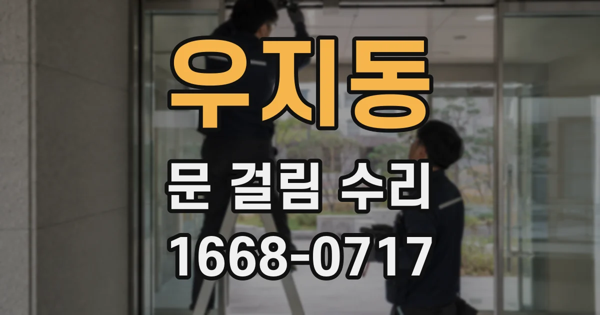 우지동 문 걸림 수리