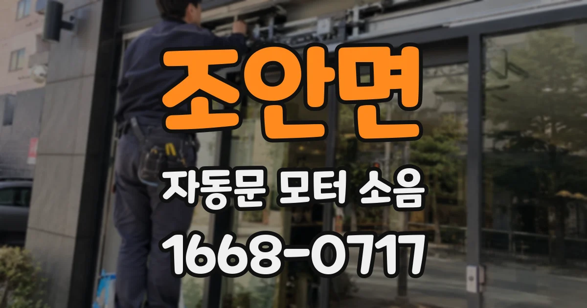 조안면 자동문 모터 소음