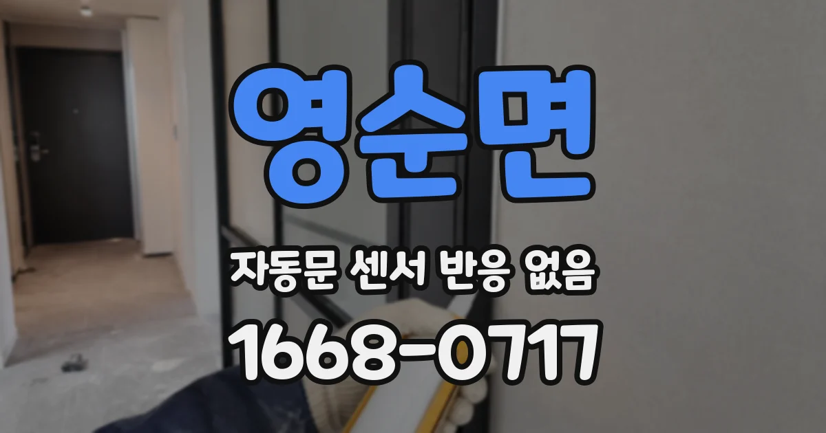 영순면 자동문 센서 반응 없음