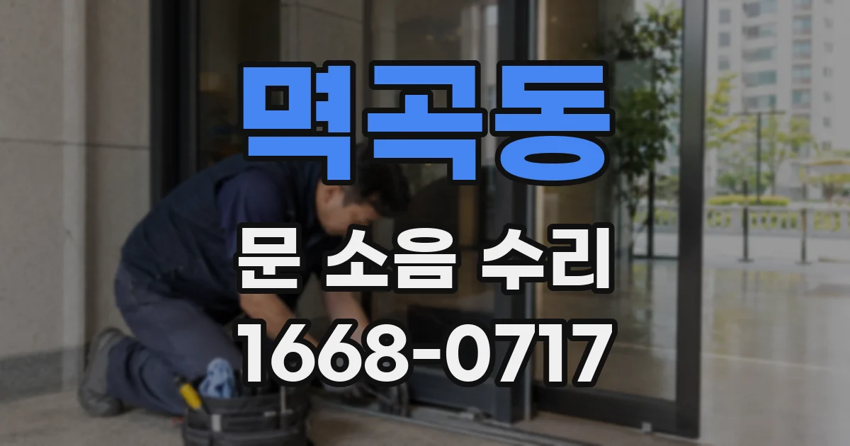 멱곡동 문 소음 수리