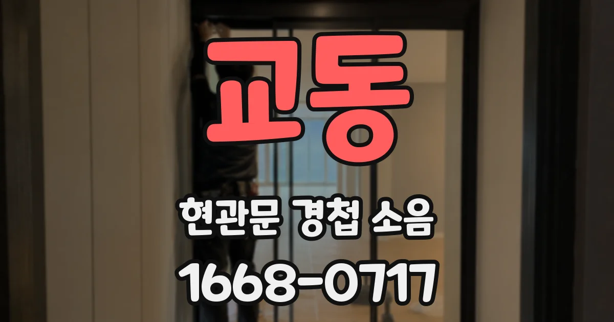 교동 현관문 경첩 소음