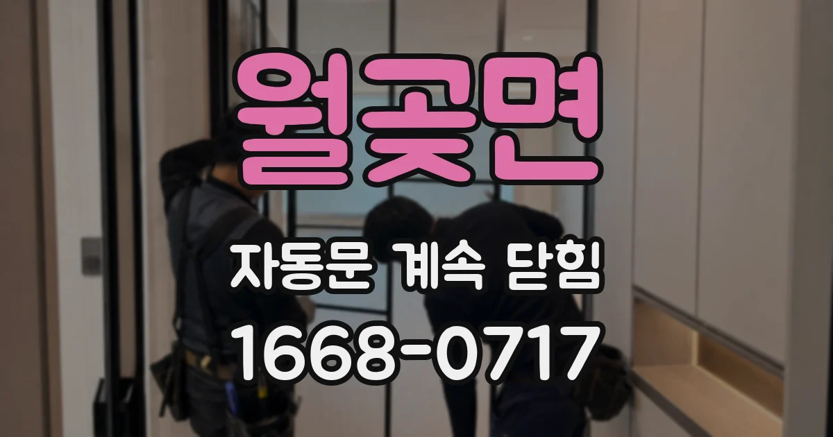월곶면 자동문 계속 닫힘
