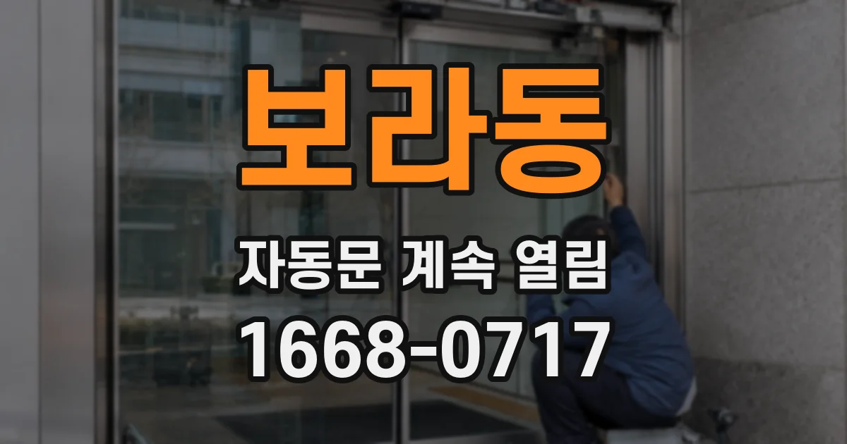 보라동 자동문 계속 열림