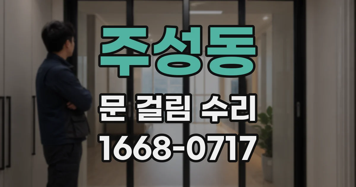 주성동 문 걸림 수리