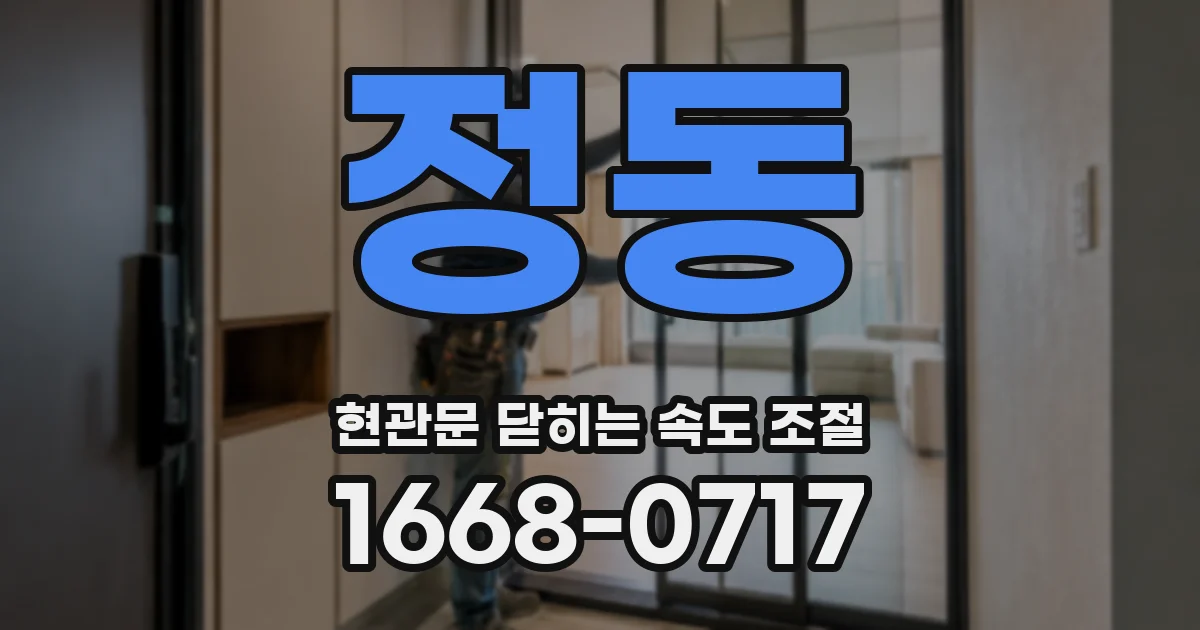 정동 현관문 닫히는 속도 조절