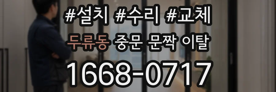 두류동 중문 문짝 이탈