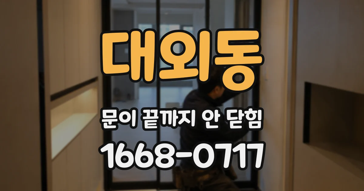 대외동 문이 끝까지 안 닫힘