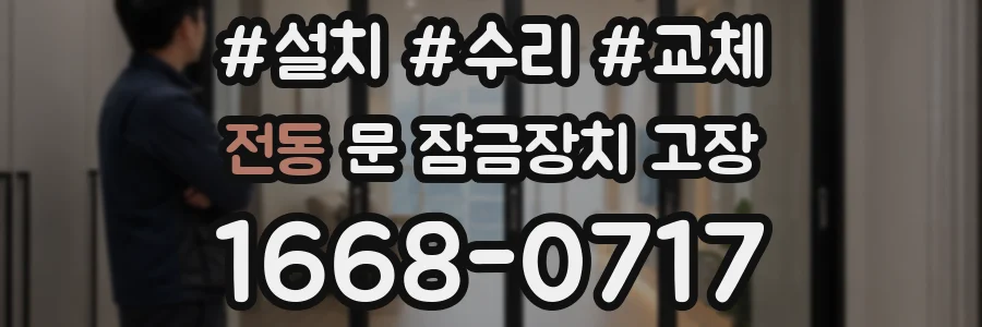 전동 문 잠금장치 고장