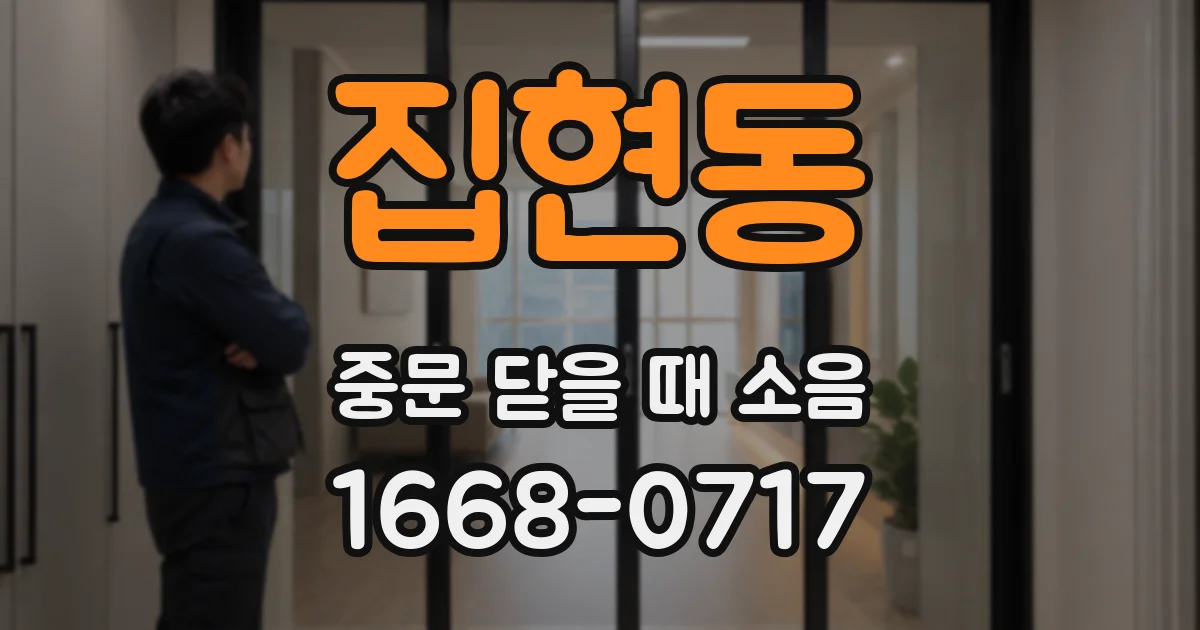 집현동 중문 닫을 때 소음