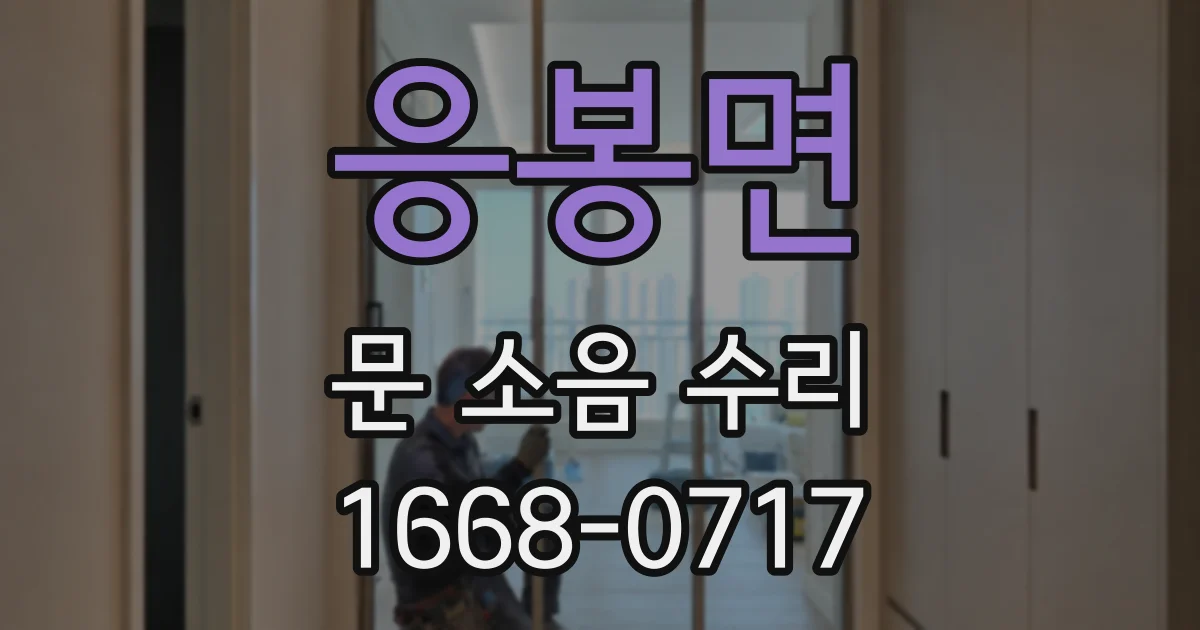 응봉면 문 소음 수리