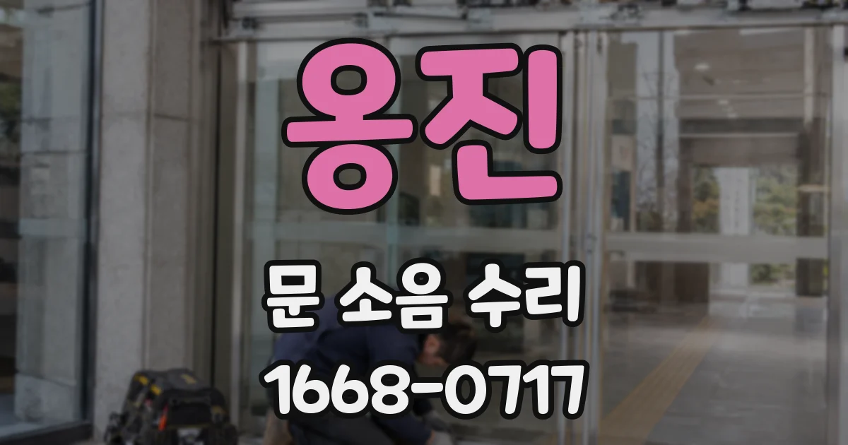 옹진 문 소음 수리