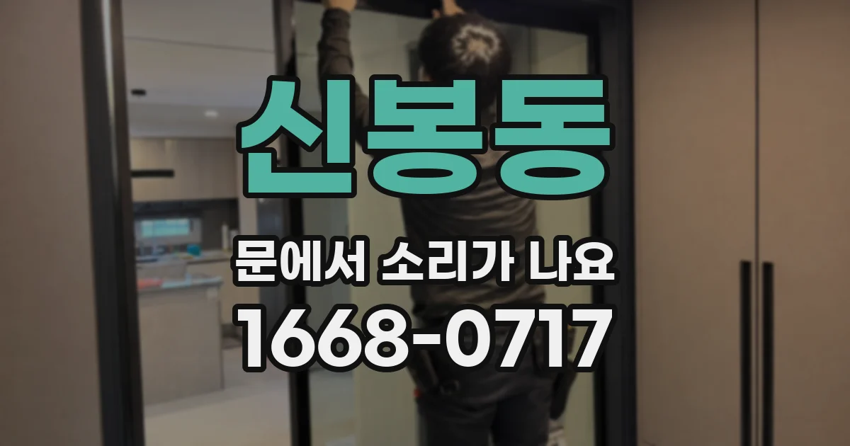 신봉동 문에서 소리가 나요