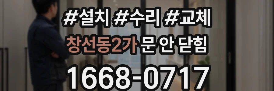 창선동2가 문 안 닫힘