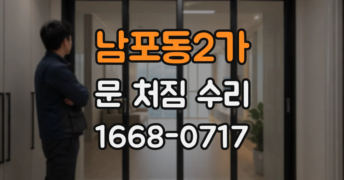 남포동2가 문 처짐 수리