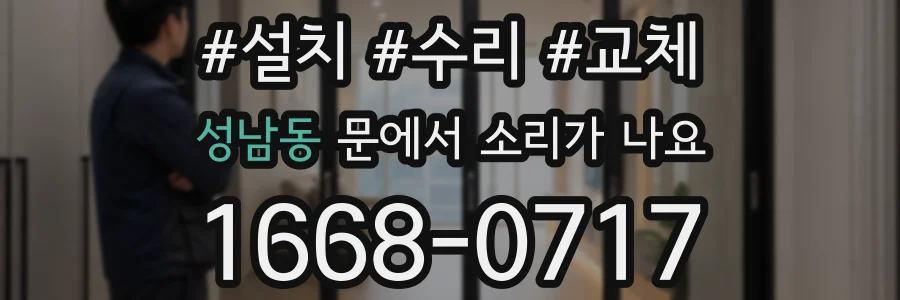 성남동 문에서 소리가 나요
