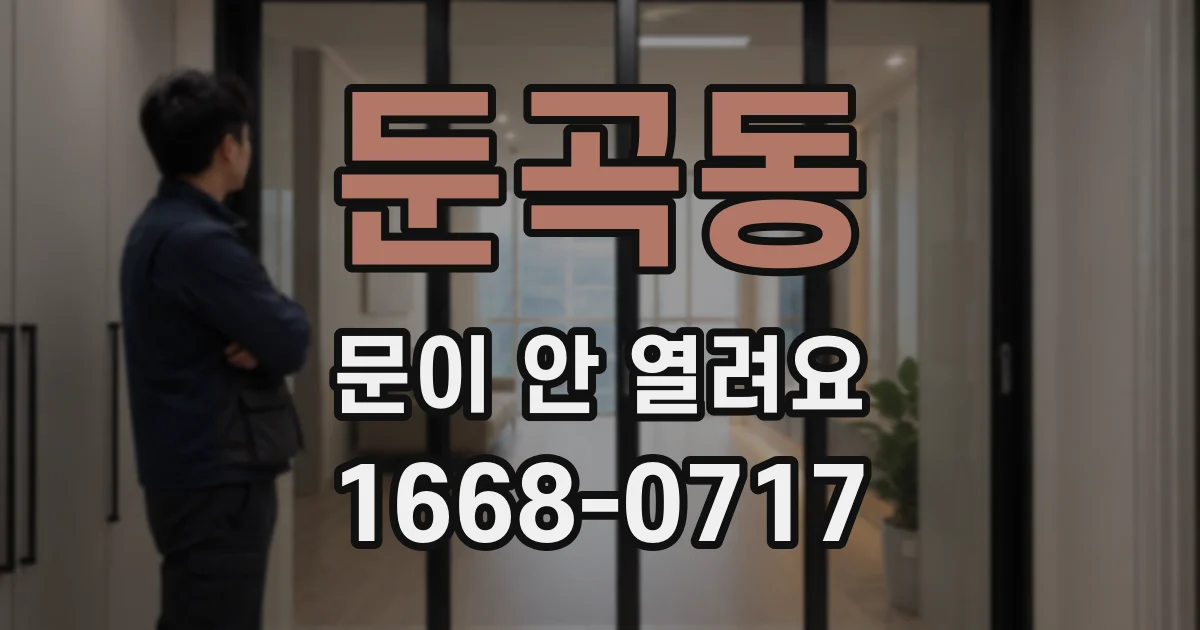 둔곡동 문이 안 열려요