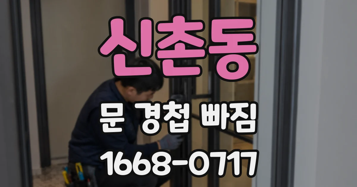 신촌동 문 경첩 빠짐