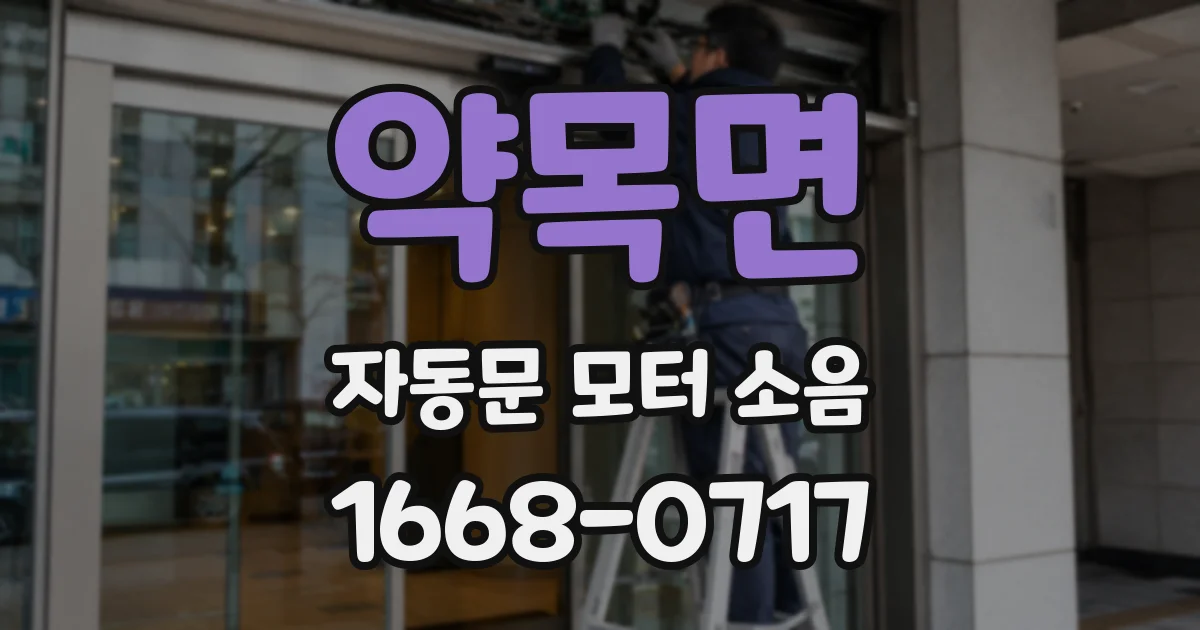 약목면 자동문 모터 소음