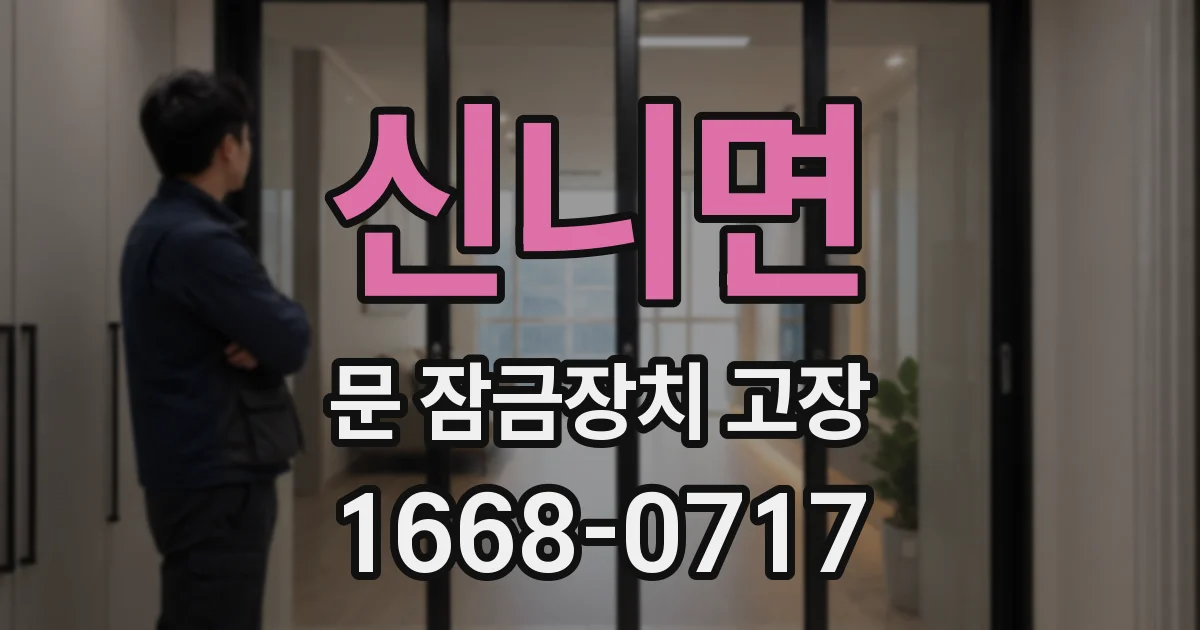 신니면 문 잠금장치 고장