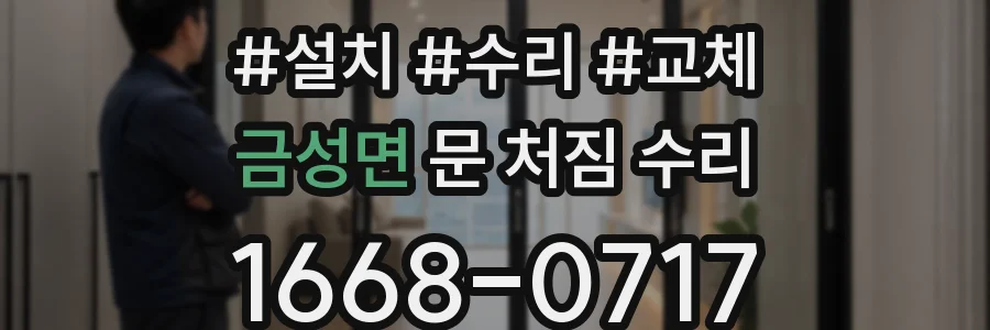 금성면 문 처짐 수리