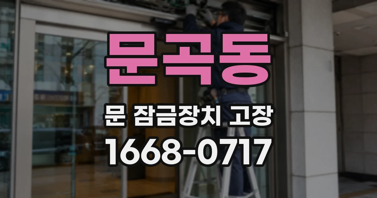 문곡동 문 잠금장치 고장