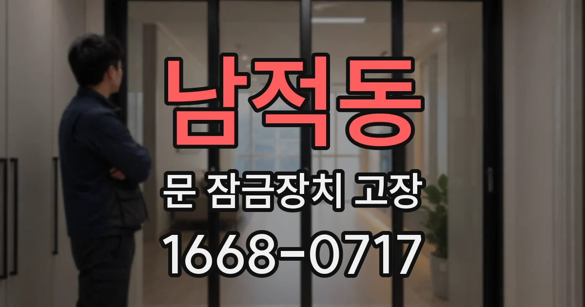 남적동 문 잠금장치 고장