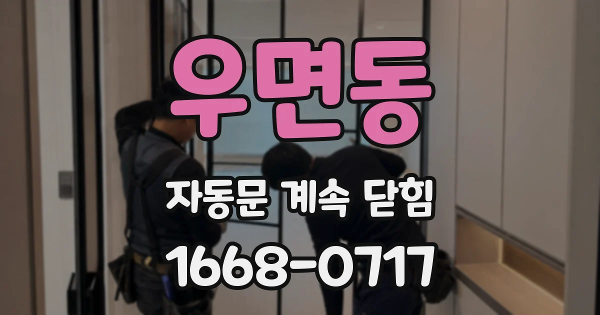 우면동 자동문 계속 닫힘
